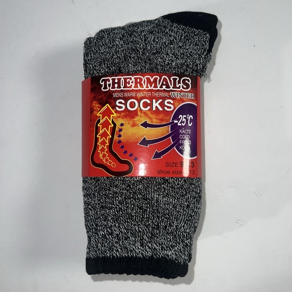 3 Pairs Mens Wool Blend Winter Heavy Duty Thermal Heated Warm Socks Size 9-13 - Picture 1 of 3